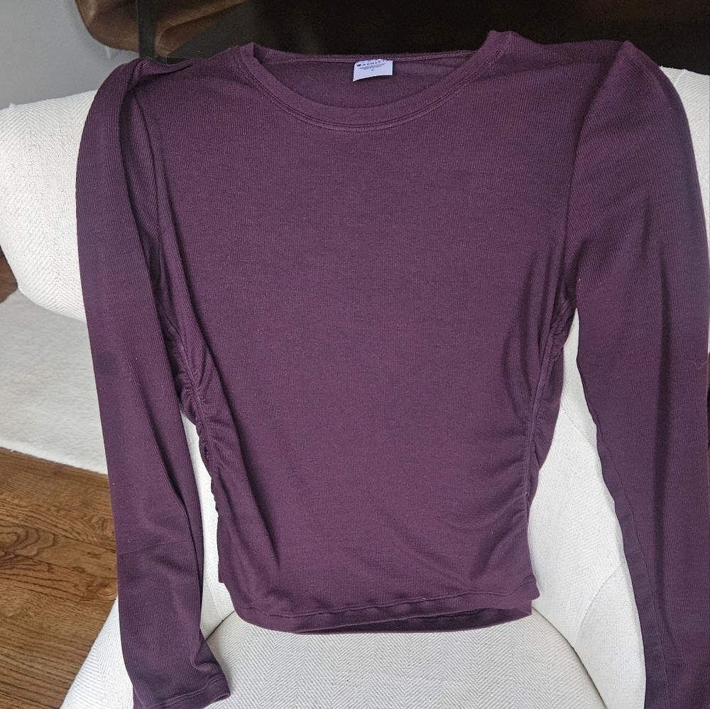 Athleta With Ease Cinched Ribbed Top Super Flattering